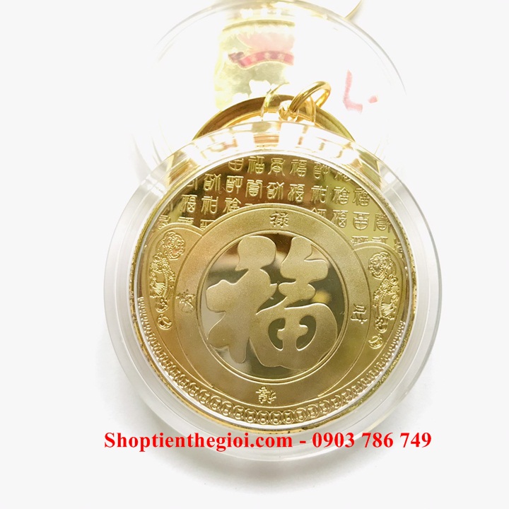 Móc Khóa Xu Song Ngư in màu - SP005278 